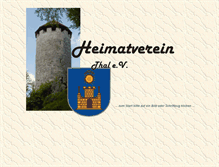 Tablet Screenshot of heimatverein-thal.de